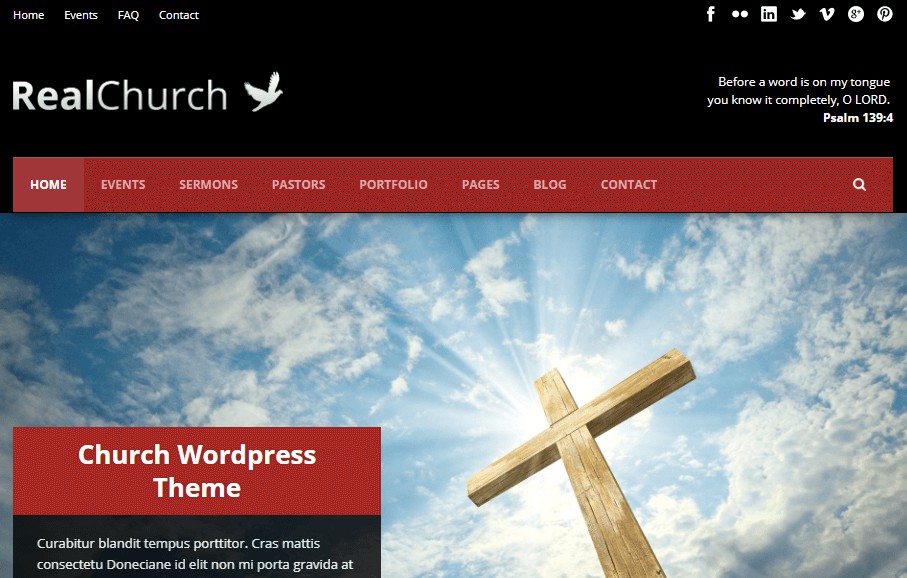 Real Church WordPress theme