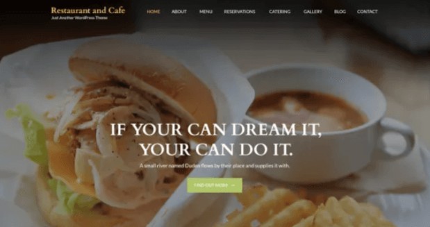 Restaurant and Cafe WordPress theme