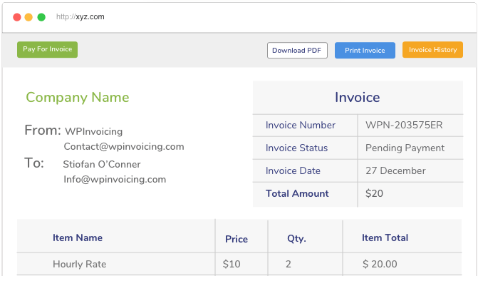 WP-Invoicing