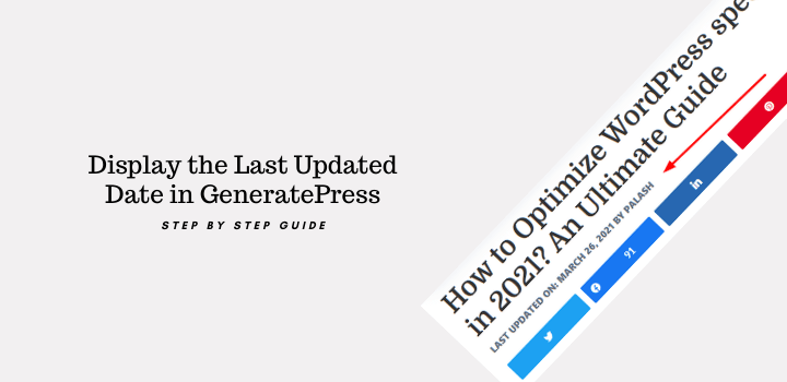 how to Display the Last Updated Date in GeneratePress