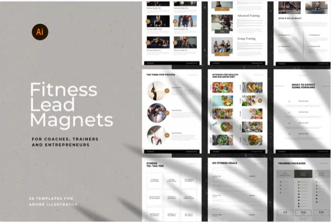 Fitness lead magnet templates