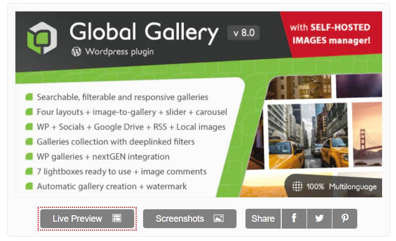 Global gallery plugin
