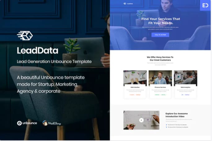 LeadData Unbounce Landing Page