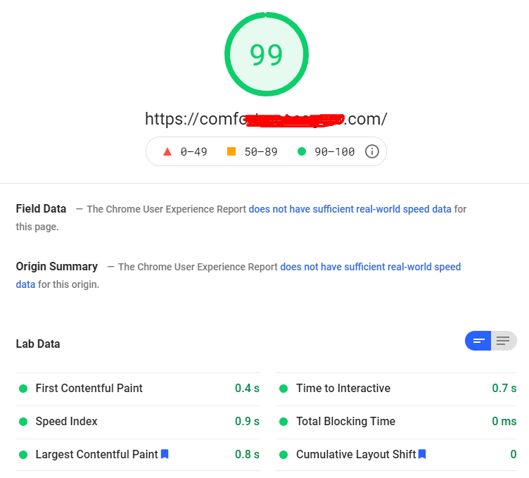 page speed on google insights