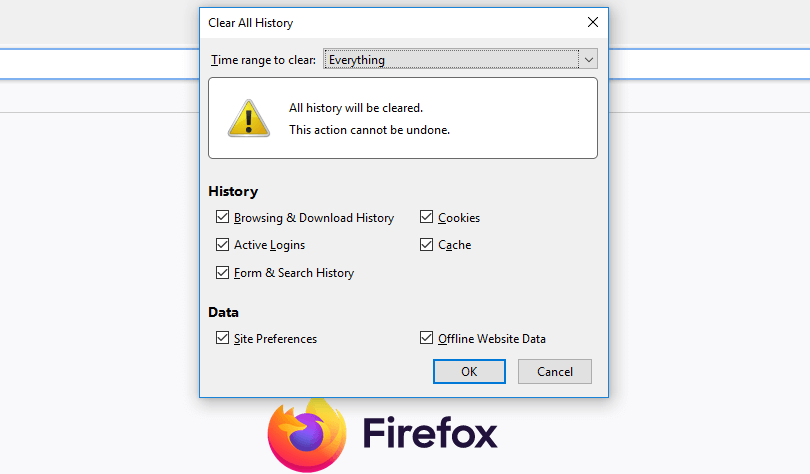 Clear cache on Firefox 