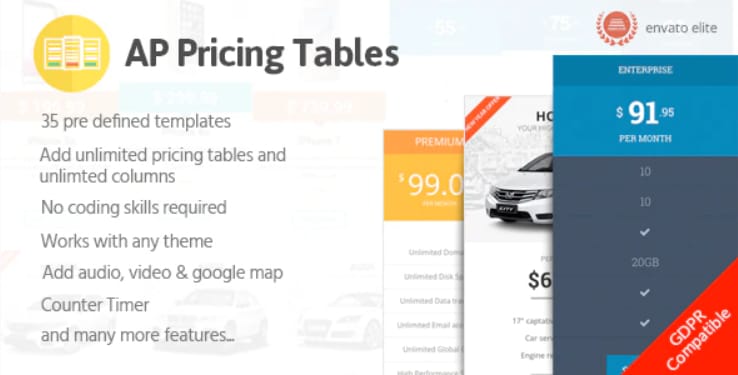 AP Pricing Tables