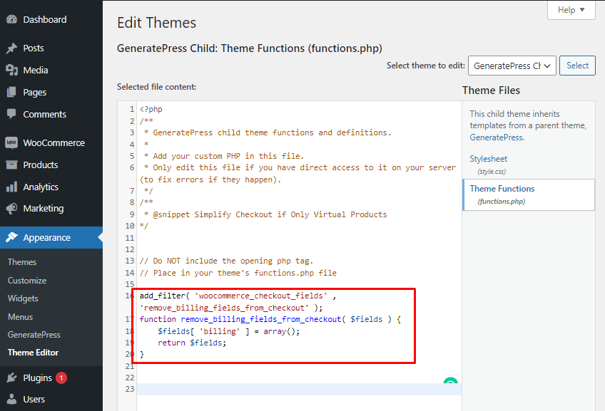 Add code-funcations php file
