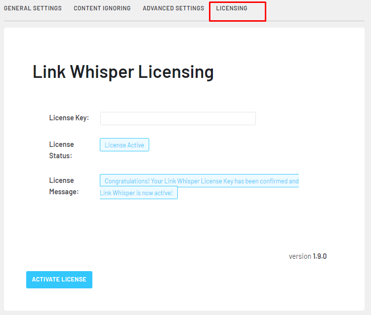 link whisper licensing