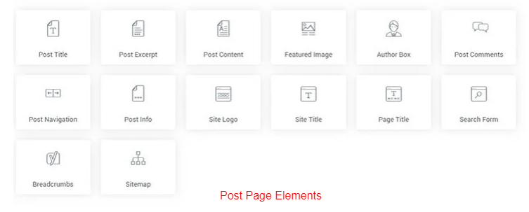 Elementor post page elements