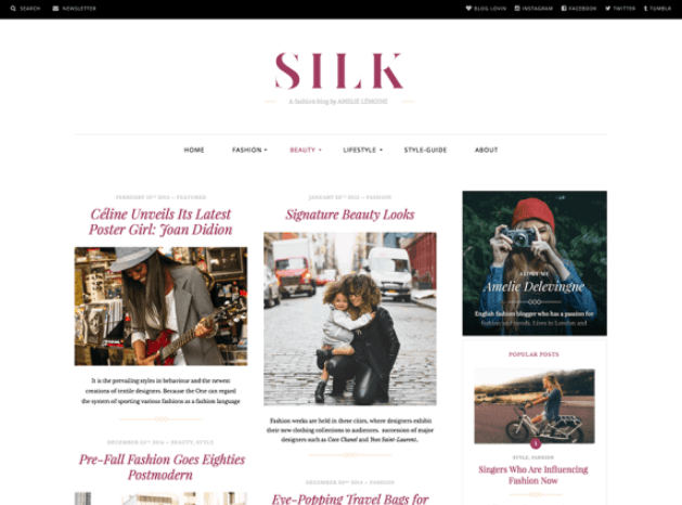 Silk lite feminine theme
