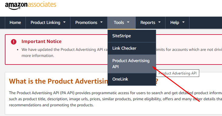 Amazon product advertising api