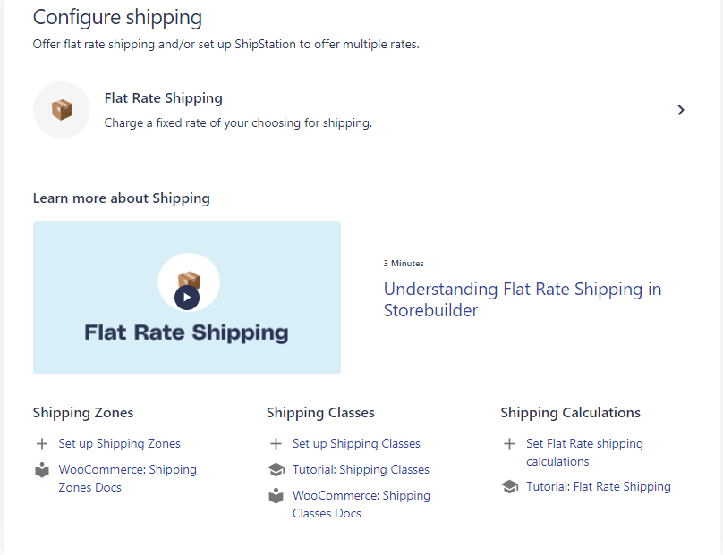 Configure easy shipping options