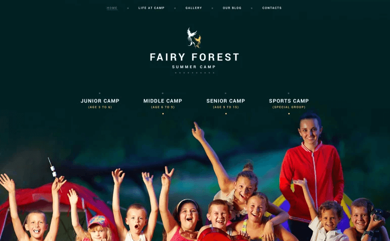Fairy forest WordPress baby kids theme