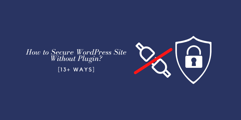 how to secure wordpress site without plugin