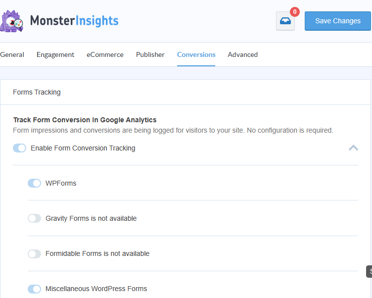 Monsterinsight coverstion tracking 