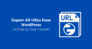 export all urls from wordpress