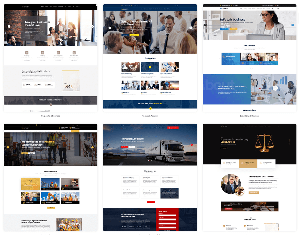 Unfinity onepage themes
